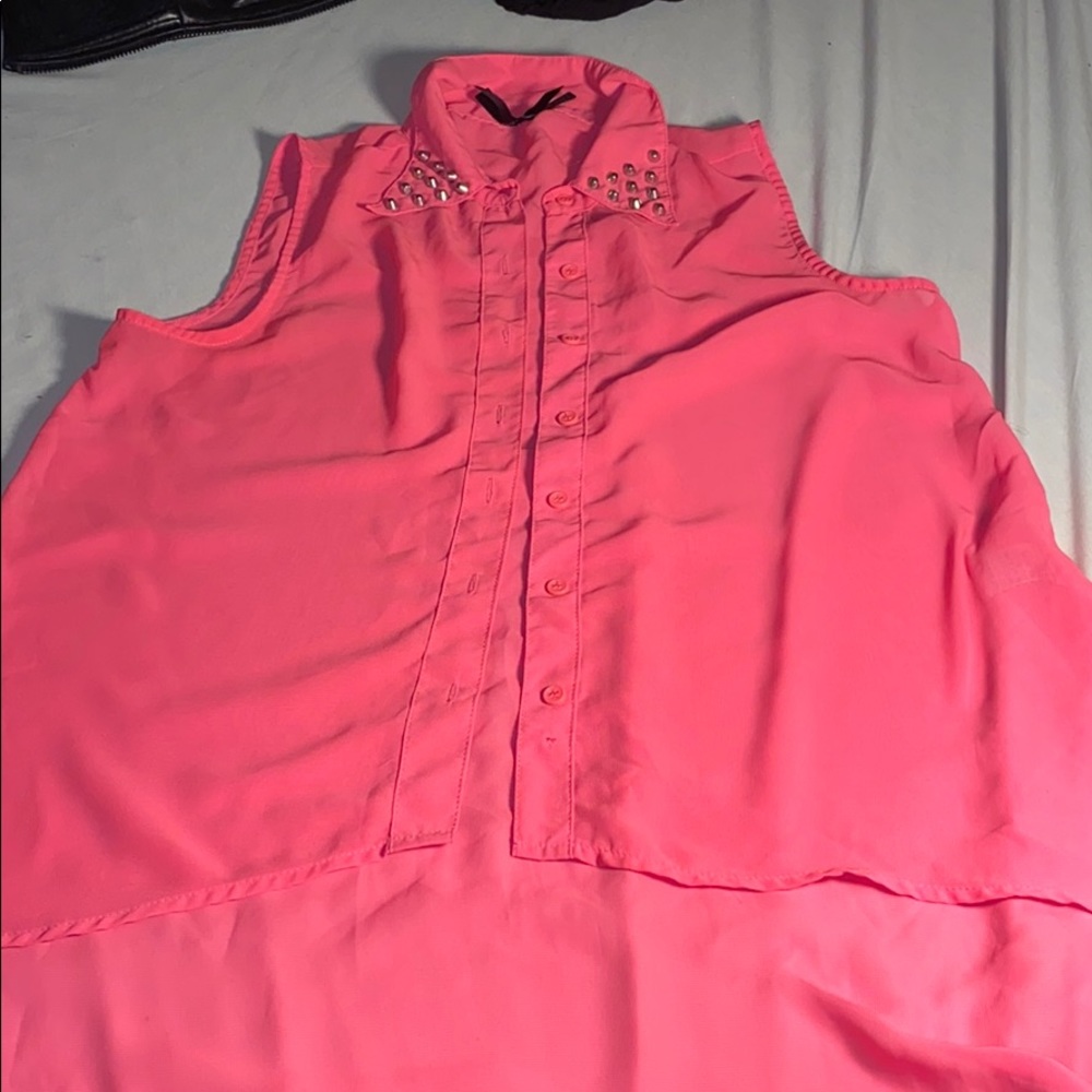 PInk high low top